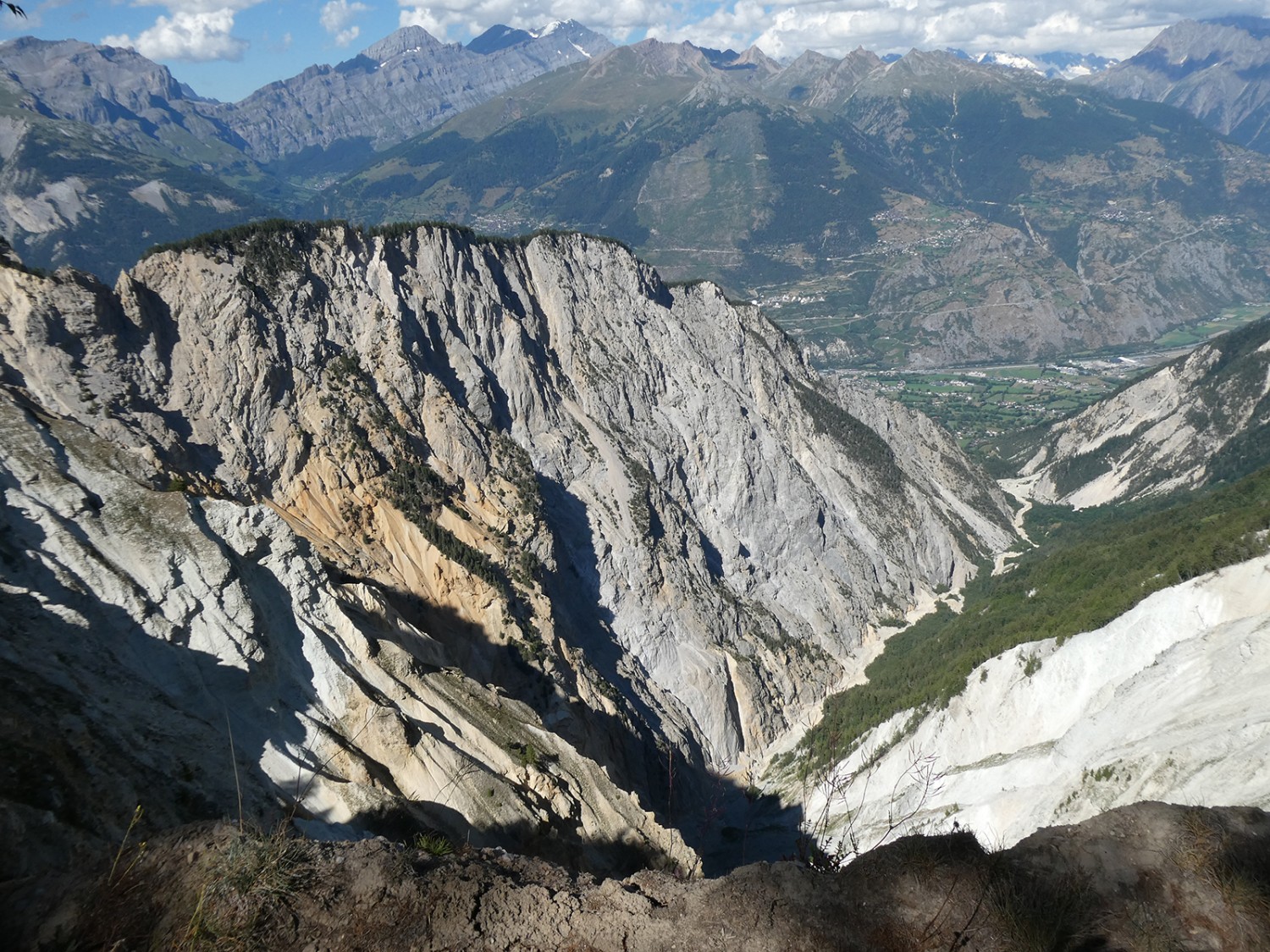 Liegend, die Nasenspitze über dem Rand, betrachtet man den Illgraben. Bilder: Rémy Kappeler